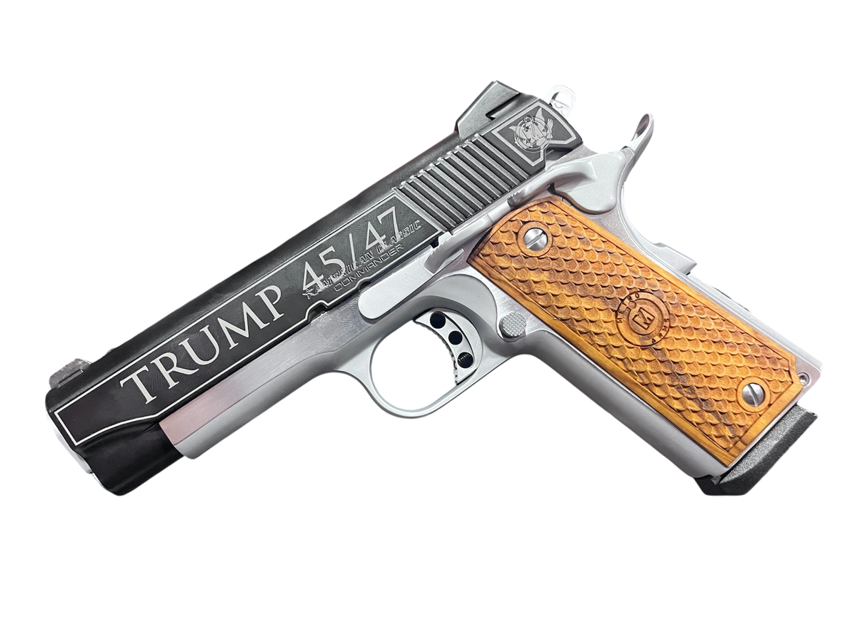 American Classic Commander 1911 .45 ACP 4.25" Trump 45/47 Chrome/Black, 8-Round