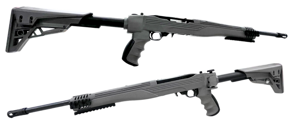 Ruger 10/22 .22LR Rifle with ATI Strikeforce Gray Side-Folding Stock, 18.5" Barrel, 10-Round Mag