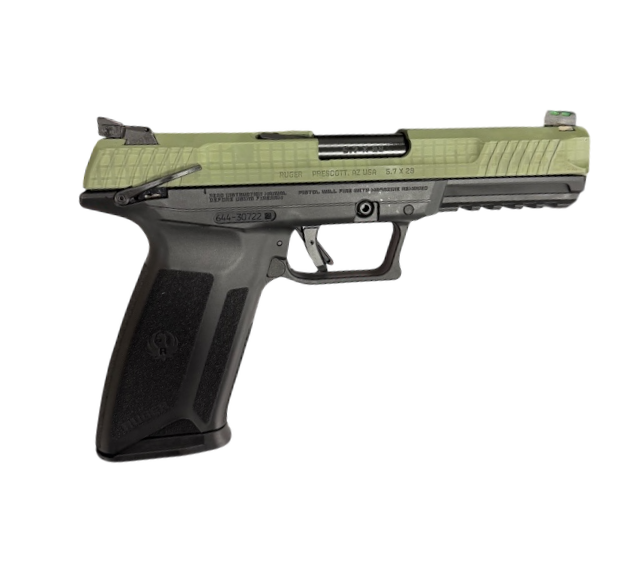 Ruger-5.7 5.7x28mm Pistol 4.9in Black/Desert Night Camo Slide, 20+1 Capacity