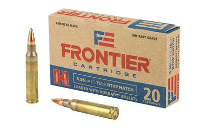 Frontier Cartridge 5.56x45mm NATO FR320 Lake City Military Grade Match Hollow Point Boat Tail Match 75 Grain