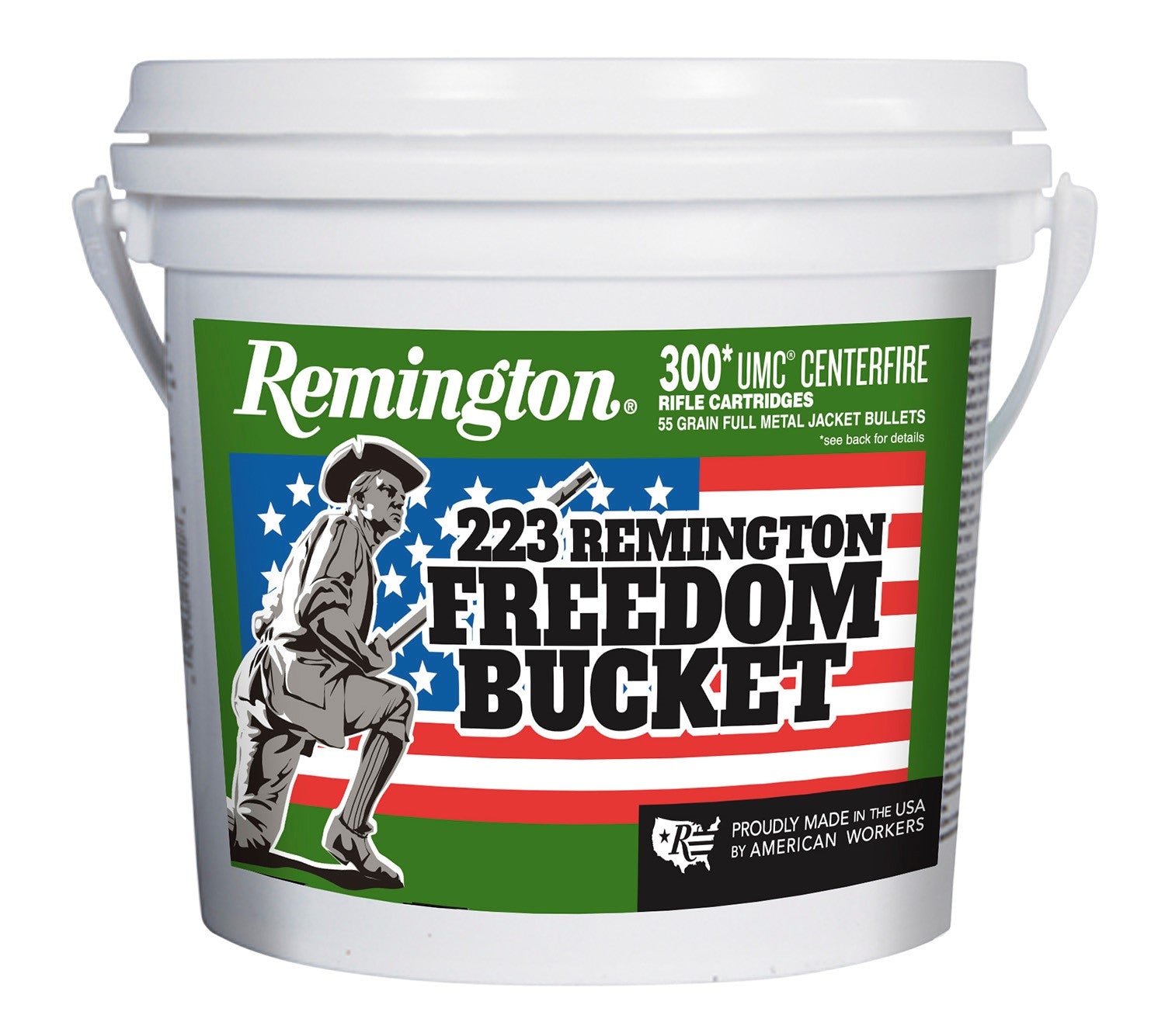 Remington .223 Remington 23897 UMC Freedom Bucket Full Metal Jacket FMJ 55 Grain
