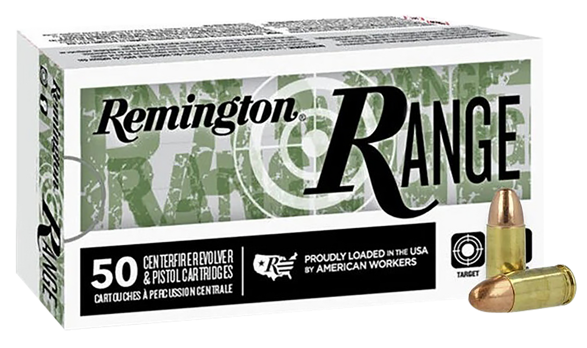 Remington 9mm Luger/Parabellum R27780 Range Full Metal Jacket FMJ 124 Grain