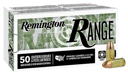 Remington 9mm Luger/Parabellum R27780 Range Full Metal Jacket FMJ 124 Grain