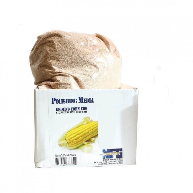 Berry's 14/20 Grit Corn Cob Tumbling Media for Brass Cleaning 6 lb