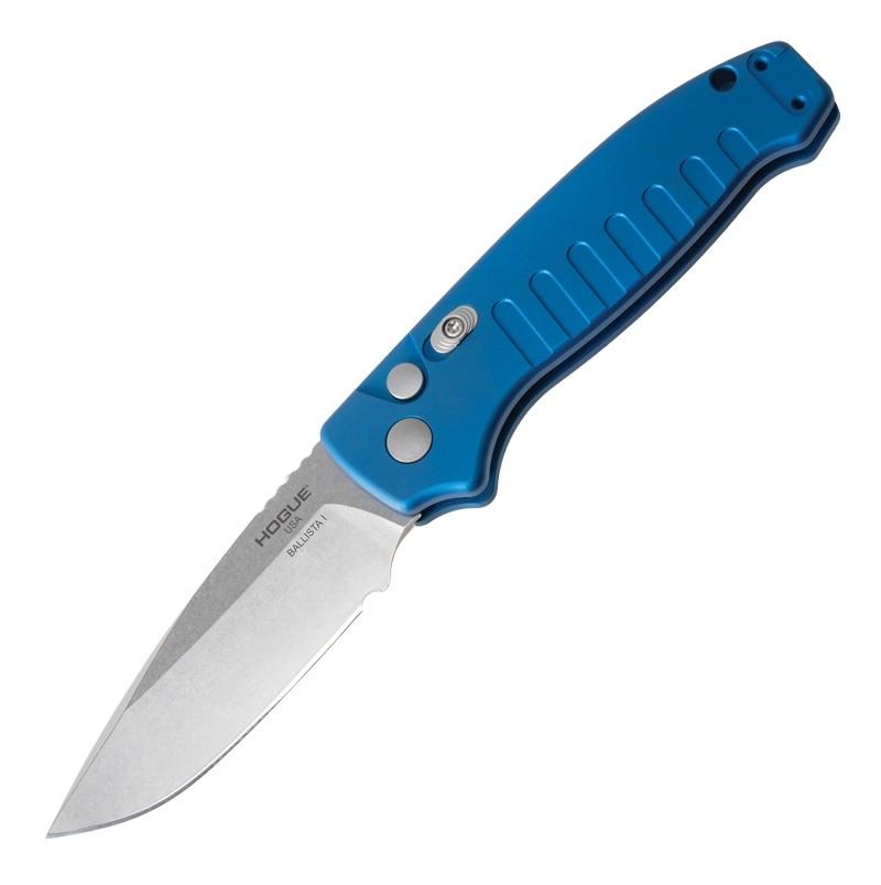 Hogue Ballista I Auto Folder Knife 3.5" Drop Point Blue Frame