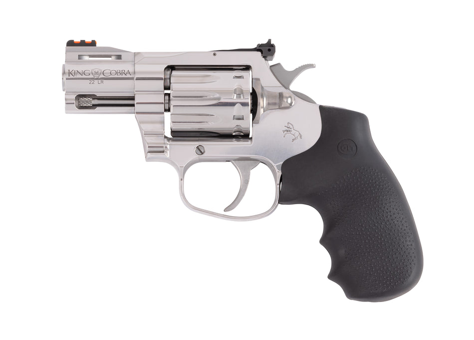 Colt King Cobra .22 LR 10-Shot 2" Stainless Vent Rib Revolver, Black Rubber Grip