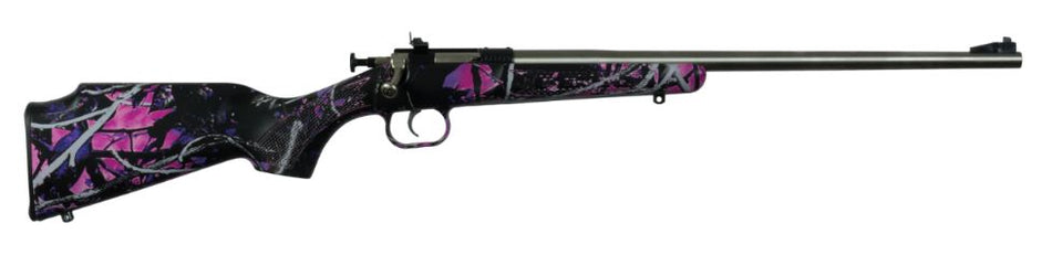 Crickett KSA2167 Youth .22 LR Rifle - Stainless Steel Barrel, Fixed Front/Adjustable Rear Peep Sights, Muddy Girl Hydro-Dipped Stock, 11.5" LOP