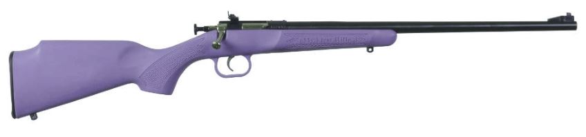 Crickett KSA2306 Youth .22 LR Single-Shot 16.12" Blued Barrel, Purple Synthetic Stock w/11.5" LOP, Peep Sights