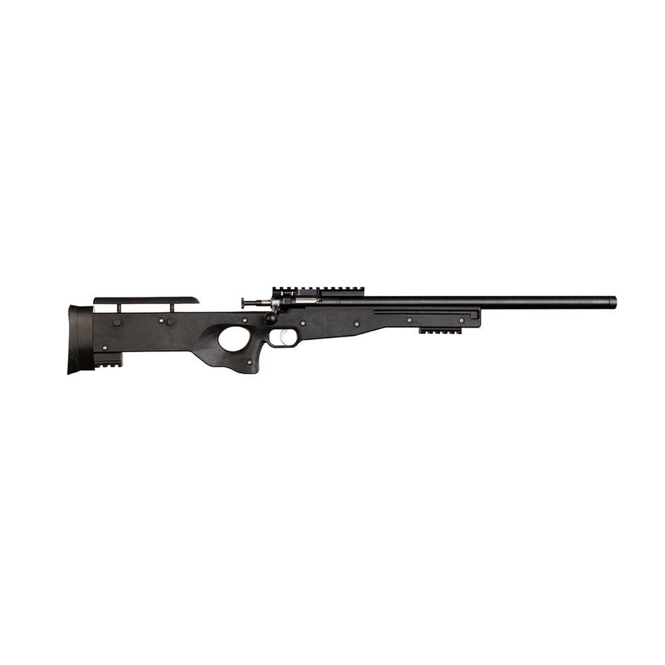 Crickett KSA2150-BLK Precision Full-Size 22 LR Single Shot Rifle, Threaded Bull Barrel, Black Synthetic Adjustable Stock