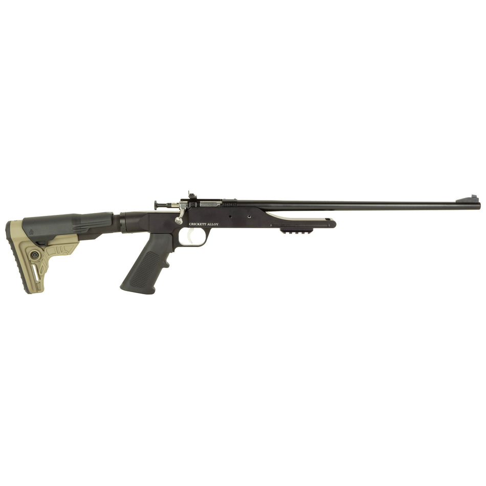 Crickett KSA2180 Precision .22 LR Single Shot 16.13" Blued Steel Barrel, Picatinny Rail Receiver, Adjustable Black Stock
