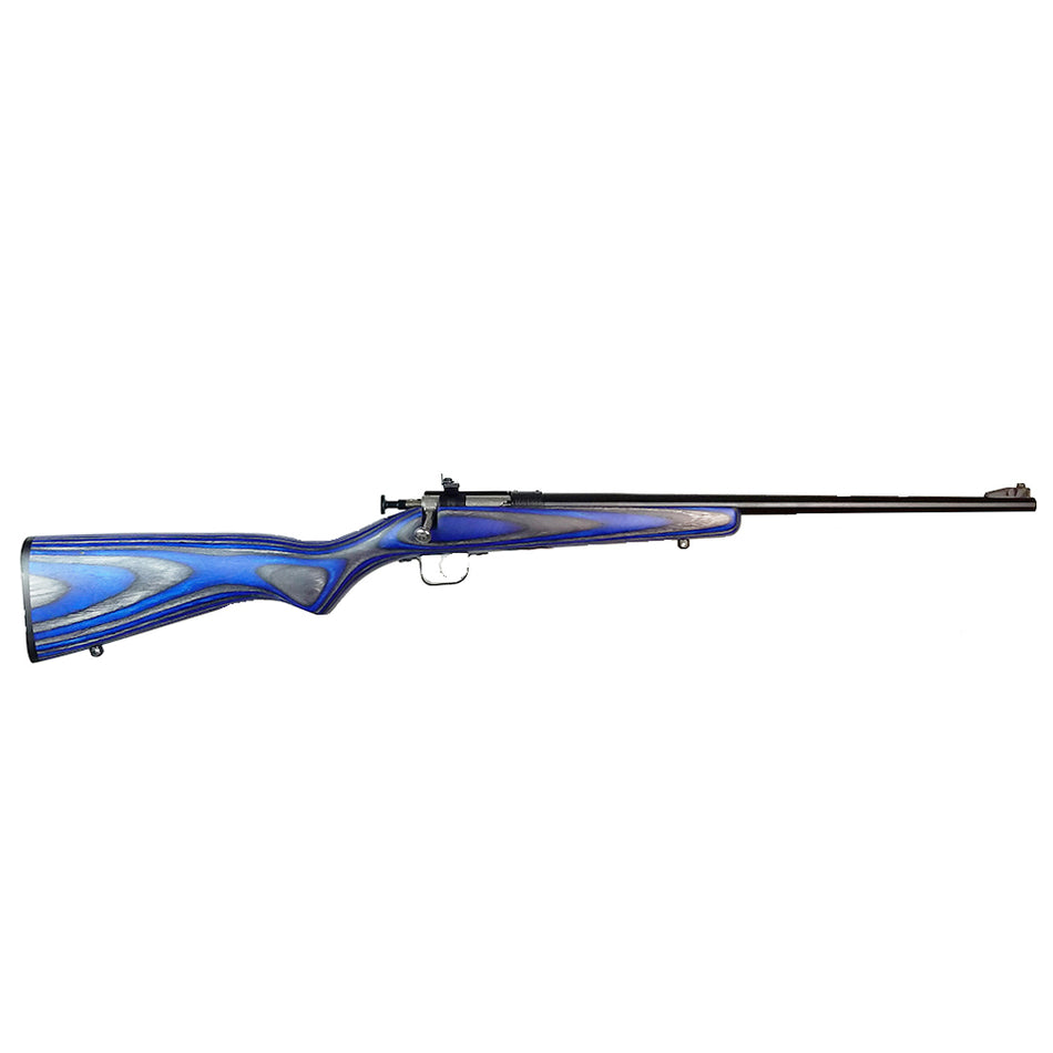 Crickett KSA2222 Youth .22 LR Single Shot 16.12" Blued Rifle, Blue Laminate Stock, 11.5" LOP