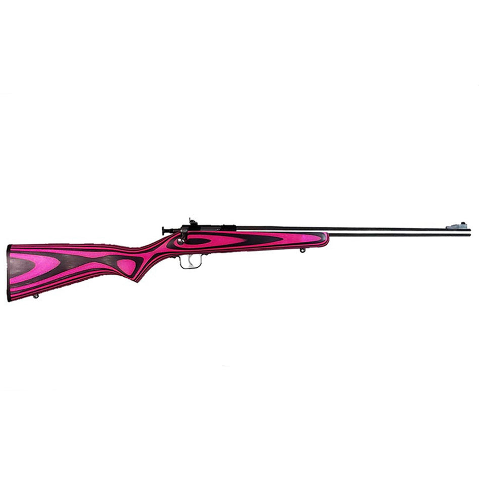 Crickett KSA2226 Youth .22 LR Single Shot 16.12" Stainless Barrel, Pink/Black Laminate Stock, 11.5" LOP