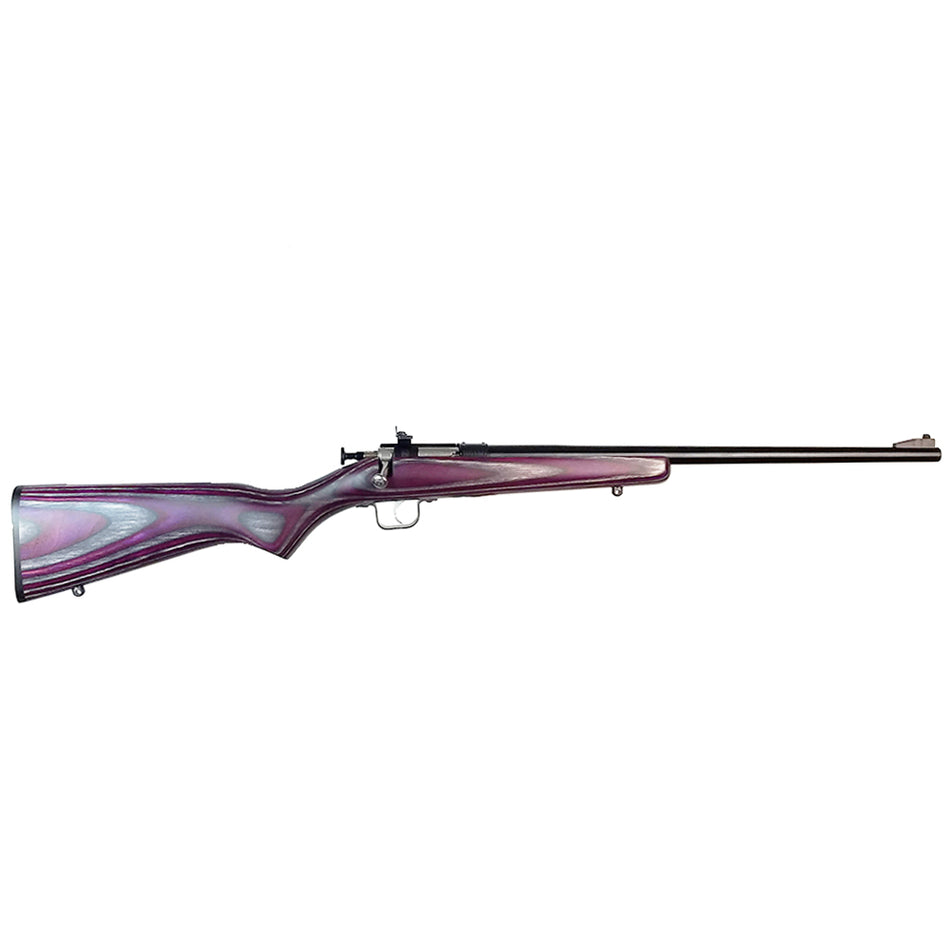Crickett KSA2227 Youth .22 LR Single Shot 16.12" Blued Rifle, Purple Laminate Stock, 11.5" LOP