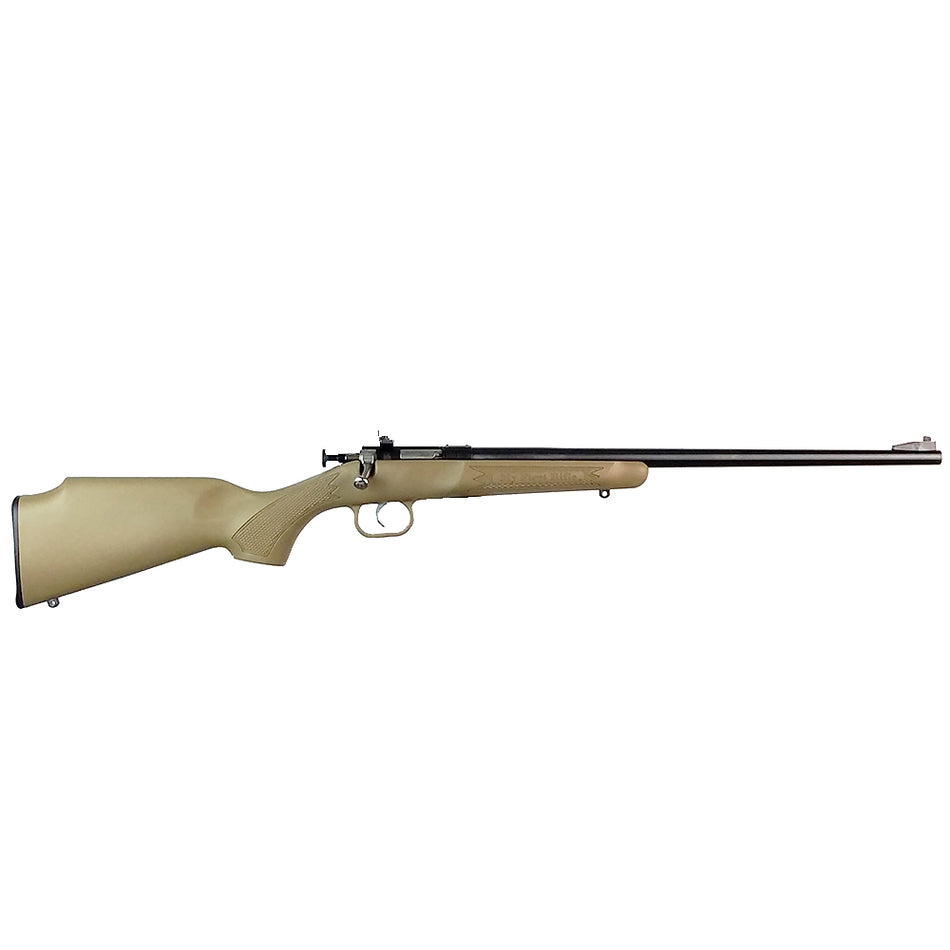Crickett KSA2235 Youth .22 LR Single Shot 16.12" Blued Rifle, Desert Tan Synthetic Stock, 11.5" LOP