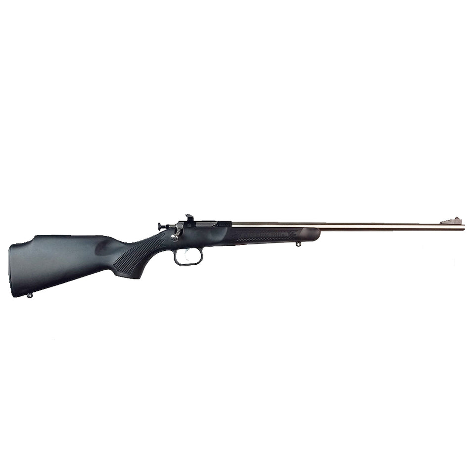 Crickett KSA2245 Youth .22 LR Single-Shot 16.12" Stainless Barrel, Black Synthetic Stock w/11.5" LOP, Peep Sights