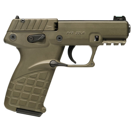 Kel-Tec P17 .22LR Pistol, 10+1, Black/Green Threaded Barrel