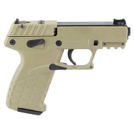 Kel-Tec P17 .22LR Pistol, 10+1, Black/Tan Threaded Barrel