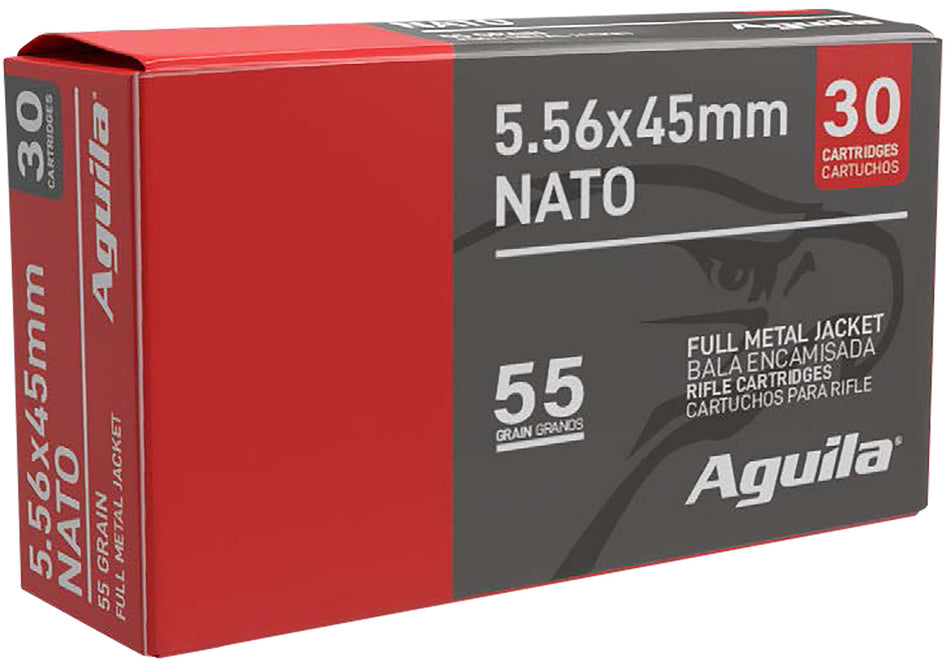 Aguila 5.56x45mm NATO Rifle Ammo  Full Metal Jacket FMJ 55 grain 