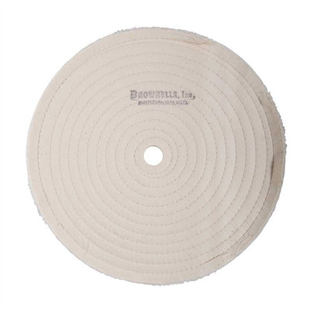 MUSLIN POLISH WHEEL, STITCHED, 10" X 3/8" THICK, 3/4" ARBOR