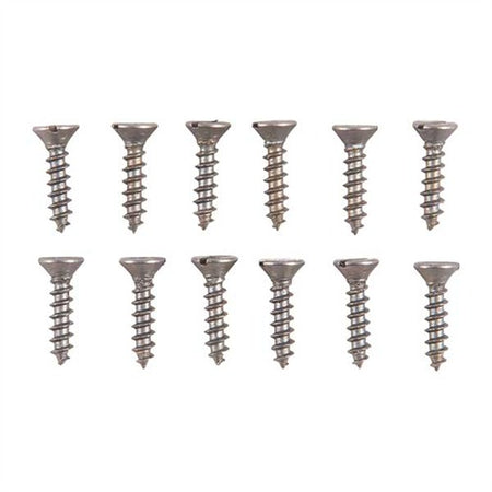 2X3/8" STEEL FLAT HEAD WOOD SCREWS BLUED 12 PACK