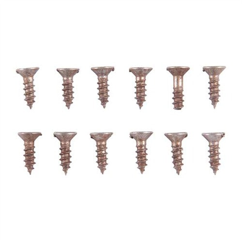 4X3/8" STEEL FLAT HEAD WOOD SCREWS BLUED 12 PACK