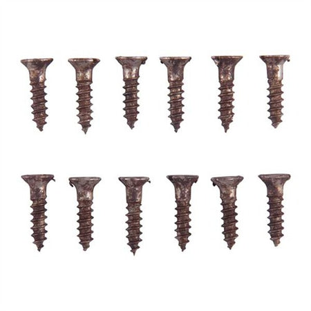 4X1/2" STEEL FLAT HEAD WOOD SCREWS BLUED 12 PACK