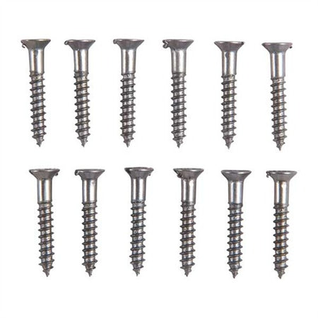 4X3/4" STEEL FLAT HEAD WOOD SCREWS BLUED 12 PACK