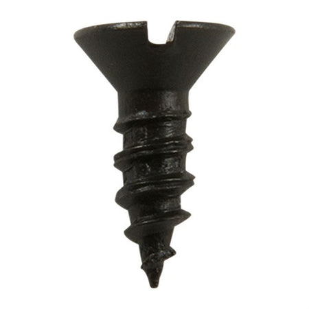 6X3/8" STEEL FLAT HEAD WOOD SCREWS BLUED 12 PACK