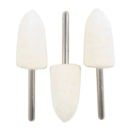 MANDREL MOUNTED FELT BOB TAPERED CONE 1"X1/2" 3 PACK