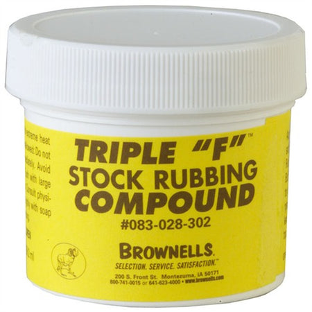 STOCK RUBBING COMPOUND, TRIPLE "F", 2OZ