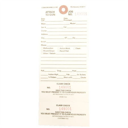 DOUBLE-STUB CLAIM CHECKS, 500 PACK