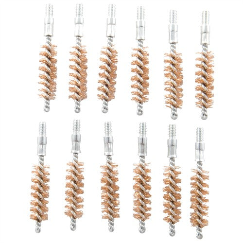 DOUBLE-TUFF BRONZE PISTOL BRUSH 35-38 CALIBER 12 PACK