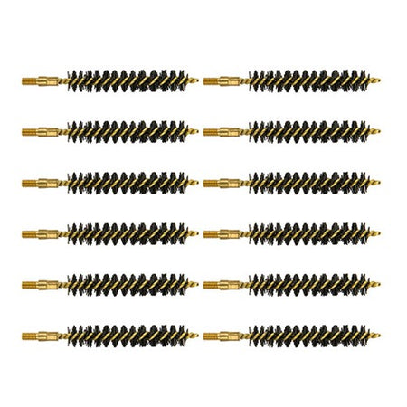 HEAVY WEIGHT NYLON RIFLE BRUSH 375 CALIBER 12 PACK