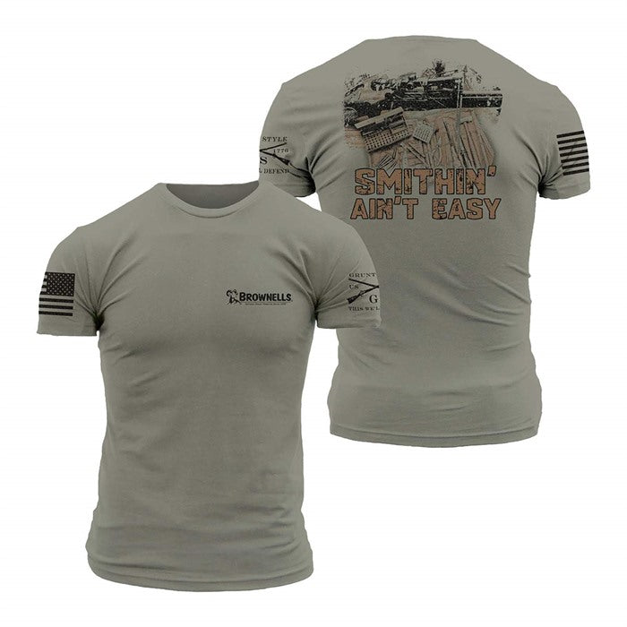 Bolt Gun Smithing Ain't Easy Graphic Tee 810605035341