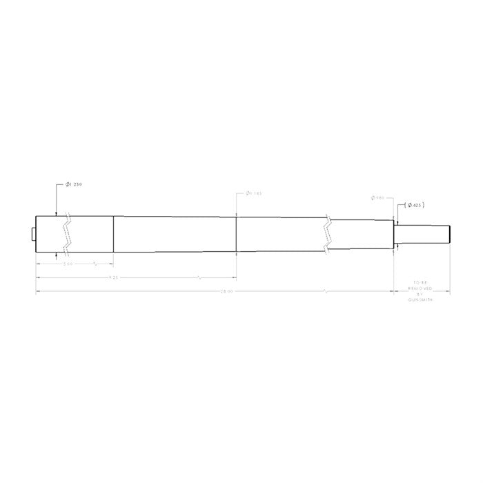 30 Caliber Stainless Steel Bolt-Action Barrel