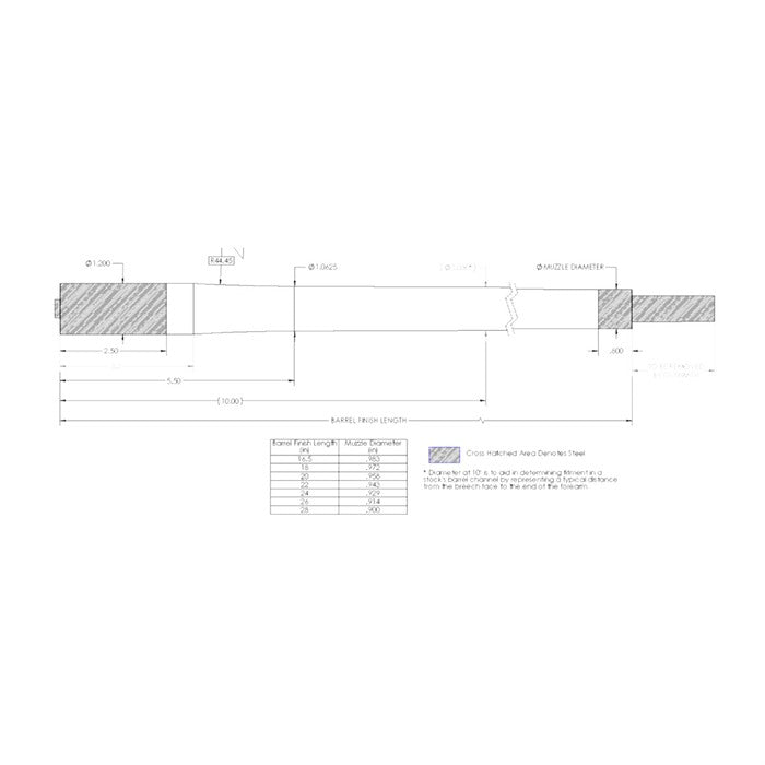 224 Caliber Bolt-Action Carbon Fiber Barrel 843068103531