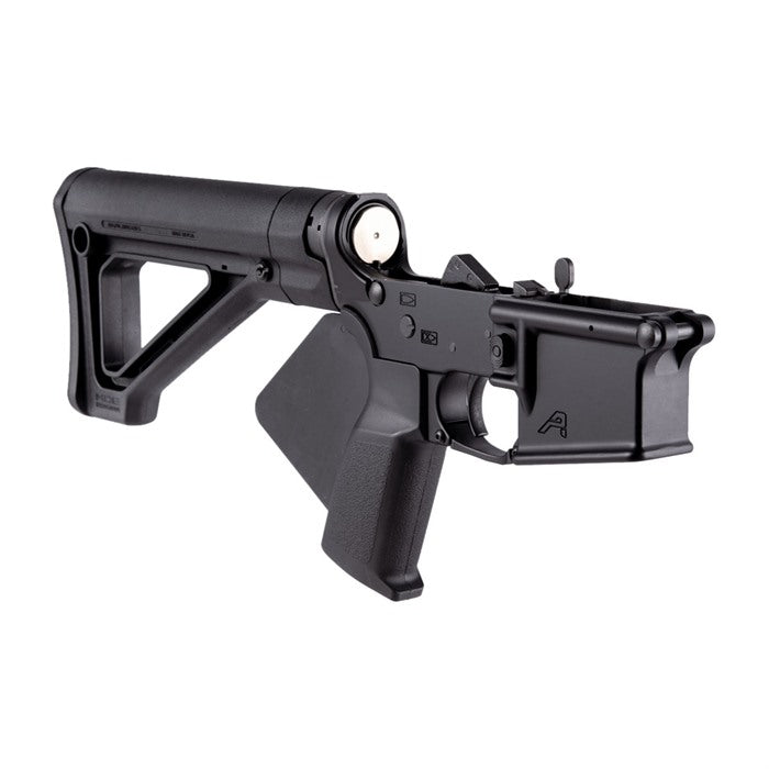 Aero Precision AR-15 Featureless Complete Lower w/ Magpul Fixed Carbine Stock - Black