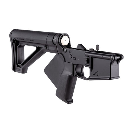 Aero Precision AR-15 Featureless Complete Lower w/ Magpul Fixed Carbine Stock - Black