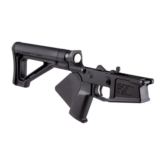 M5 FEATURELESS COMP LOWER W/FIXED CARB STOCK FOR AR .308 BLK