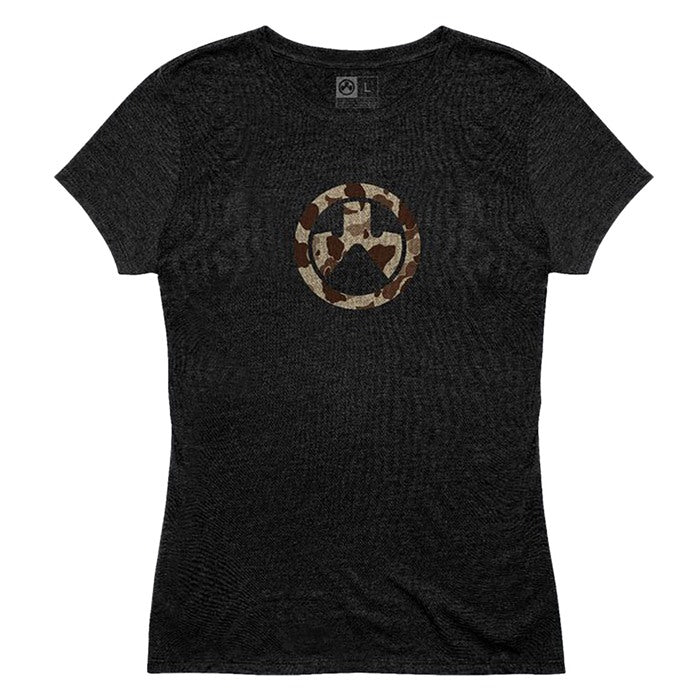 Women's Black Raider Camo CVC Tee X-Large