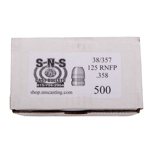 CAST 38 CAL (.358") 125GR ROUND NOSE FLAT POINT LEAD 500/BOX