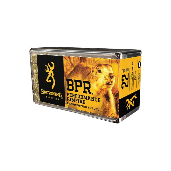 Browning .22 Long Rifle Rimefire Ammo  Fragmenting Solid 37 grain 