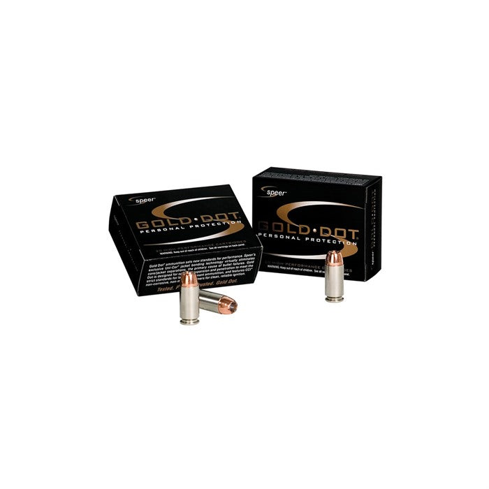 Speer 9mm Luger / Parabellum Handgun Ammo Gold Dot +P Personal Protection Jacketed Hollow Point JHP 124 grain 
