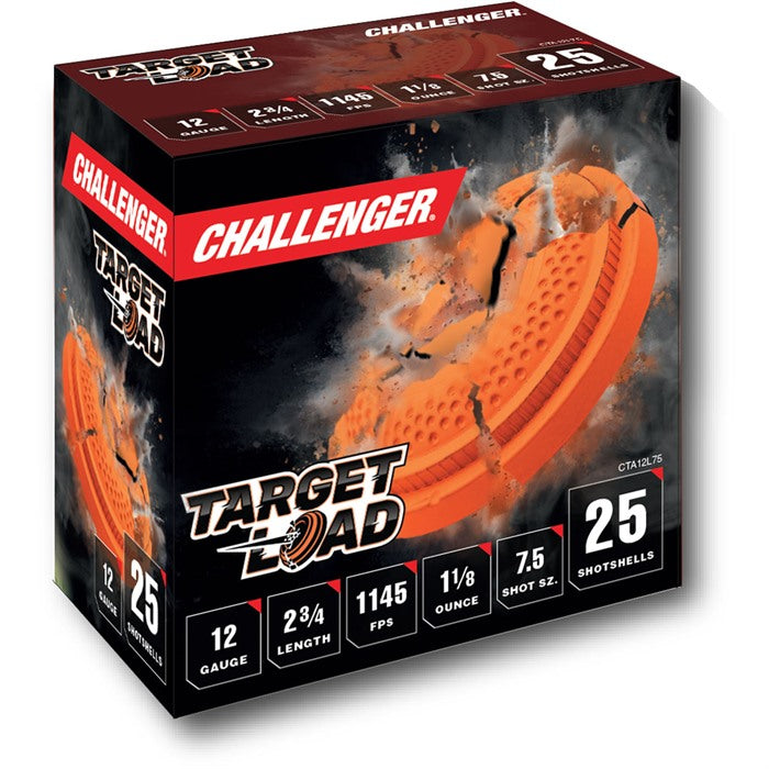 Challenger Ammunition 12 Gauge Shotgun Shells  #7.5 1-1/8 oz 2.75 in