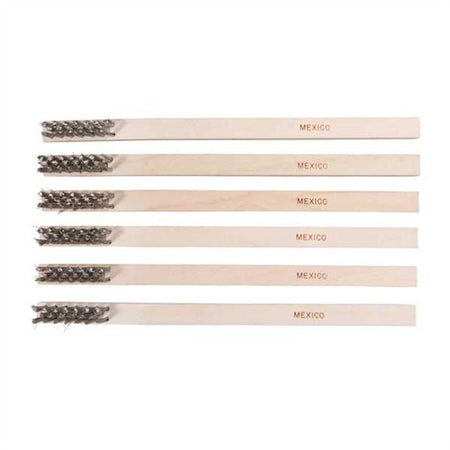 GUNSMITH HEAVY DUTY BRUSH, SS WIRE, STRAIGHT, 6 PACK