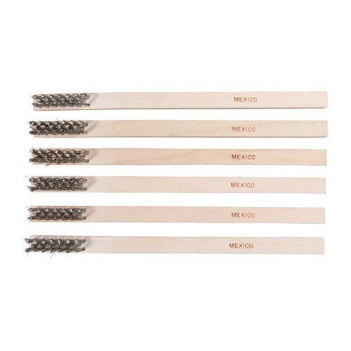 GUNSMITH HEAVY DUTY BRUSH, SS WIRE, STRAIGHT, 6 PACK