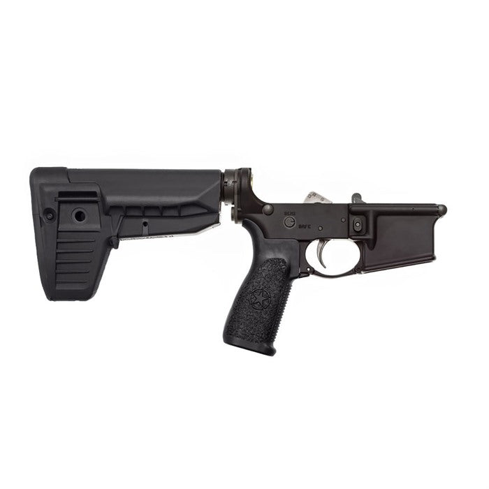 AR-15 Lower Receiver w/ MK2RMS-M1T0 & SOPMOD Mod-1 Stock, Black