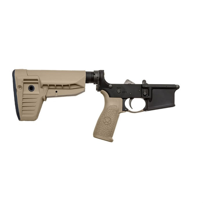 AR-15 Lower Receiver w/ MK2RMS-M1T0 & SOPMOD Mod-1 Stock, FDE