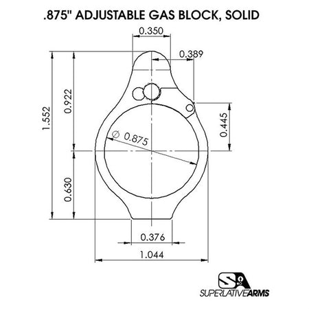 AR-15 Adjustable Gas Block Solid Design