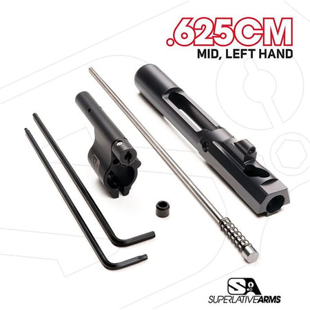 AR-15 Left Hand Adjustable Piston System 0.625" Clamp Block